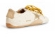 Женские кеды Golden Goose True-Star in White Nappa Leather With Gold Star and Beige Suede Heel Tab