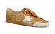 Женские кеды Golden Goose True-Star in Tobacco-Colored Suede With White Star and Platinum Heel Tab