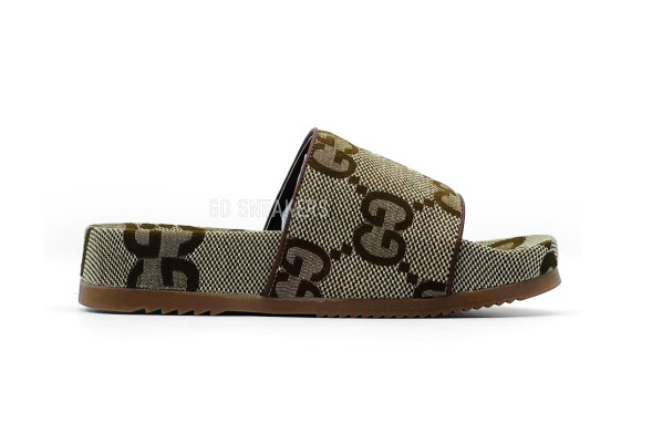Унисекс шлепки Gucci Slippers Platform Brown