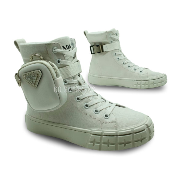 Женские кроссовки Prada Wheel White