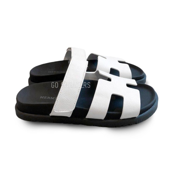 Унисекс сандалии Hermes Flip-flops Leather White