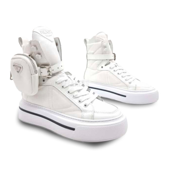 Женские кроссовки Prada Wheel White Blaise