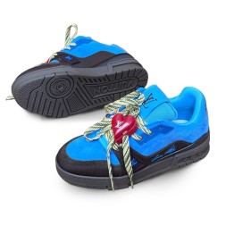 Louis Vuitton Trainer Maxi Skateboard Shoes Men Low-Top Blue