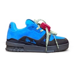 Louis Vuitton Trainer Maxi Skateboard Shoes Men Low-Top Blue