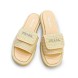 Женские шлепанцы Prada Flip Flop Rafia Beige