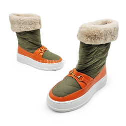 Gucci Snow Chunky Khaki/Orange