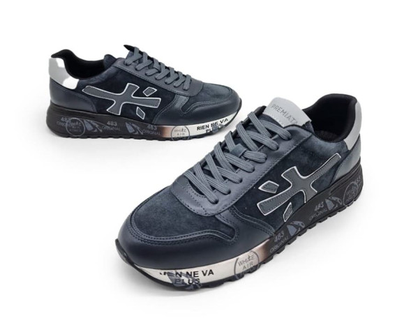 Унисекс кроссовки Premiata 483 Suede/Leather Black/Grey