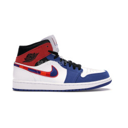 Nike Air Jordan 1 Mid Multi-Color Swoosh