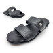 Мужские шлепки Versace Flip-flops Leather Black