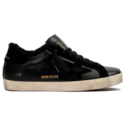 Golden Goose Super-Star Mens Winter Black Nappa With Shearling
