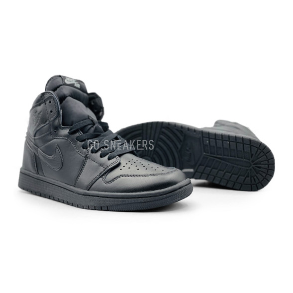 Унисекс зимние кроссовки Nike Air Jordan Leather Winter Full Black