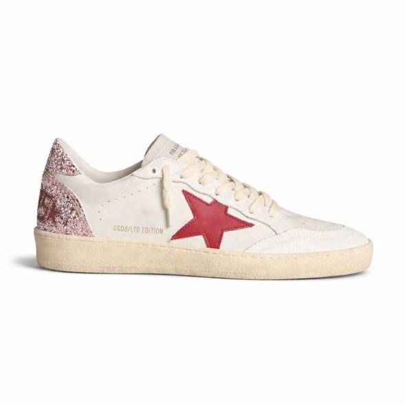Женские кеды Golden Goose Ball Star White Red Star