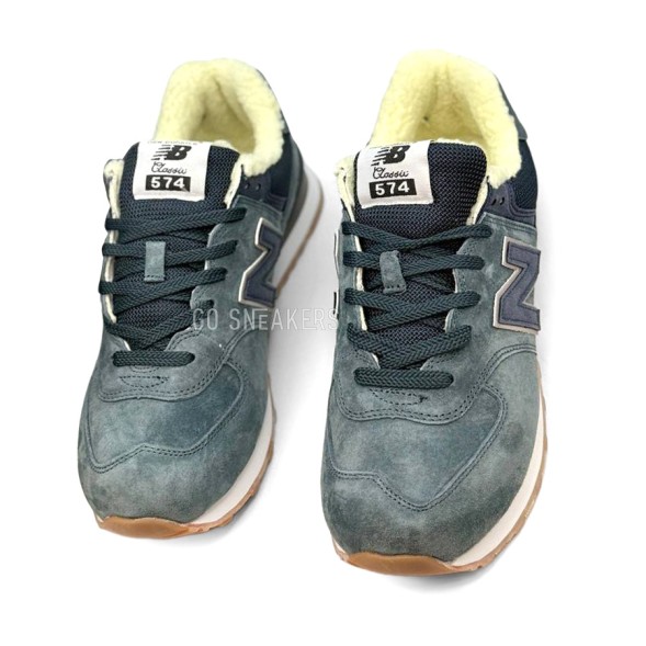 Мужские зимние кроссовки New Balance 574 Suede Dark Grey Winter