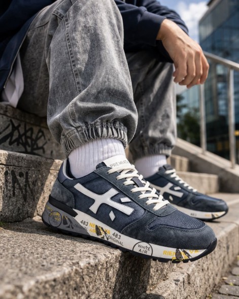 Унисекс кроссовки Premiata 483 Textile/Suede Grey