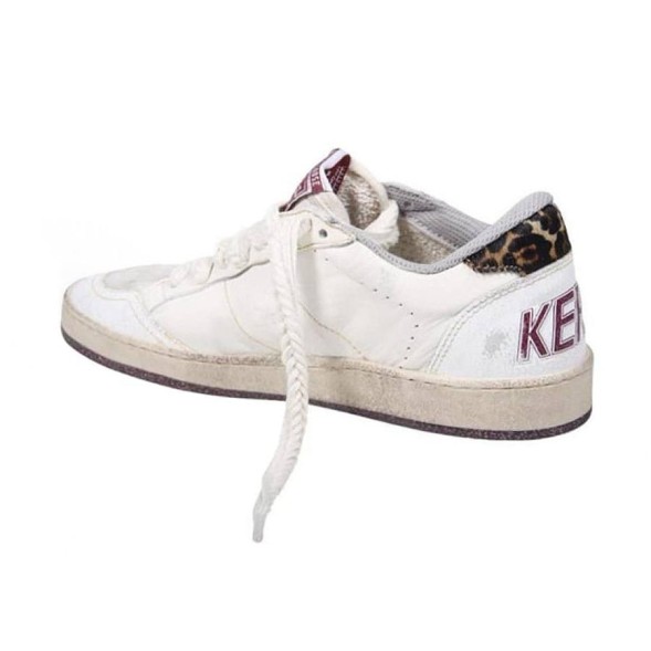 Женские кеды Golden Goose Ball Star VCE with Leopard Print Pony Skin Star and Heel Tab