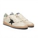 Унисекс кеды Golden Goose Ball Star with Black Leather Star and Green Leather Heel Tab
