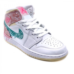 Nike Air Jordan 1 Mid Paint Drip (PS) Ice Cream