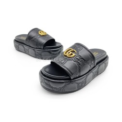 Gucci Flip-flops Platform Double G Black