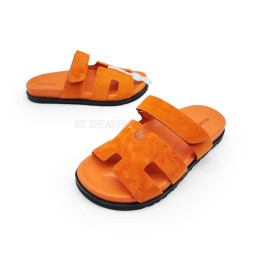 Hermes Flip-flops Chypre Unisex Orange Suede