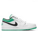 Унисекс кроссовки Nike Air Jordan 1 Low White Lucky Green Black