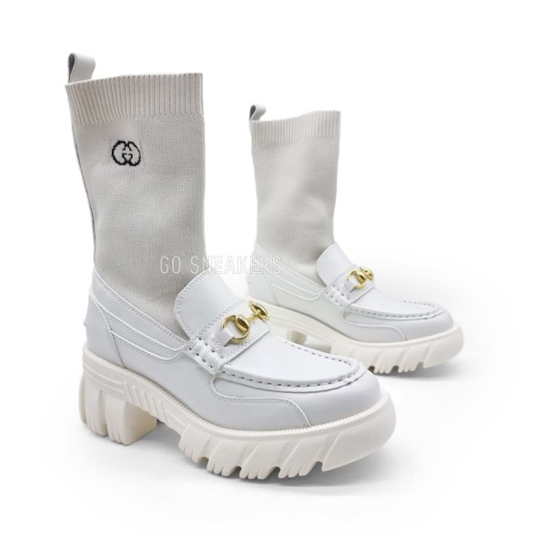 Женские лоферы Prada Evolution White