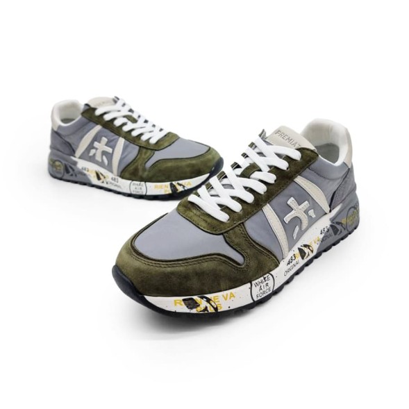 Унисекс кроссовки Premiata Textile/Suede Grey/Khaki