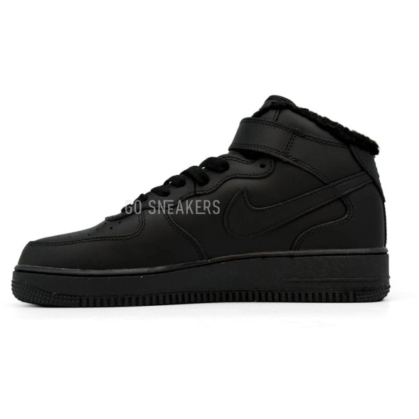 Унисекс зимние кроссовки Nike Air Force 1 Mid Black Winter
