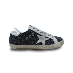 Golden Goose Superstar Glitter Black