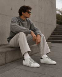 Golden Goose Super-Star Men's White Black