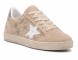 Женские кеды Golden Goose Super-Star Suede Beige Crystal
