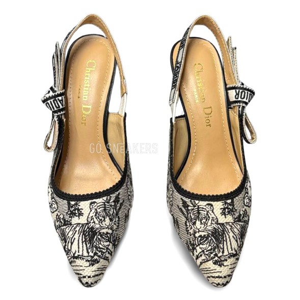 Женские туфли Dior Jadior Toile De Jouy White/Black