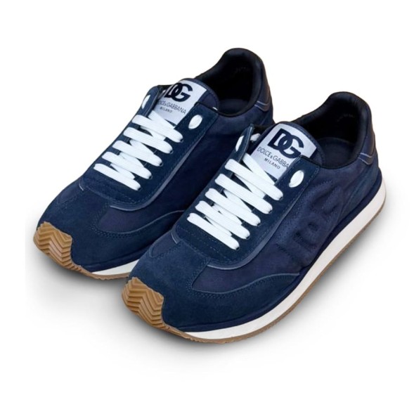 Мужские кроссовки Dolce&amp;Gabbana Suede Sneakers Navy